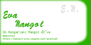 eva mangol business card
